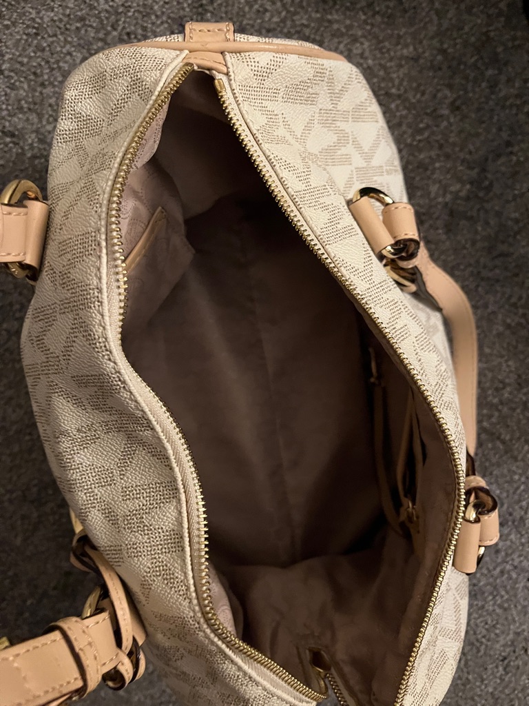 Michael Michael Kors Beige And Light Tan Satchel